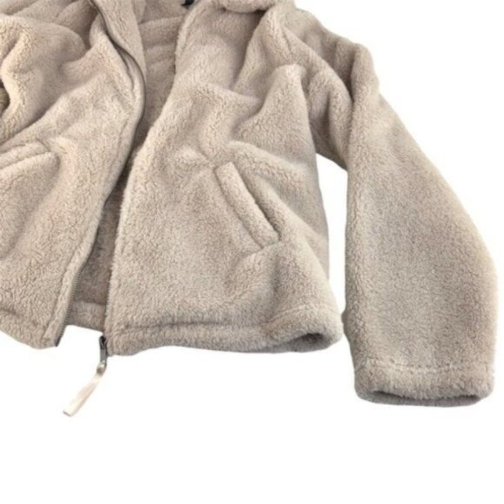 Torrid Fuzzy Taupe Full Zip Faux Sherpa Teddy Jacket - Picture 4 of 6